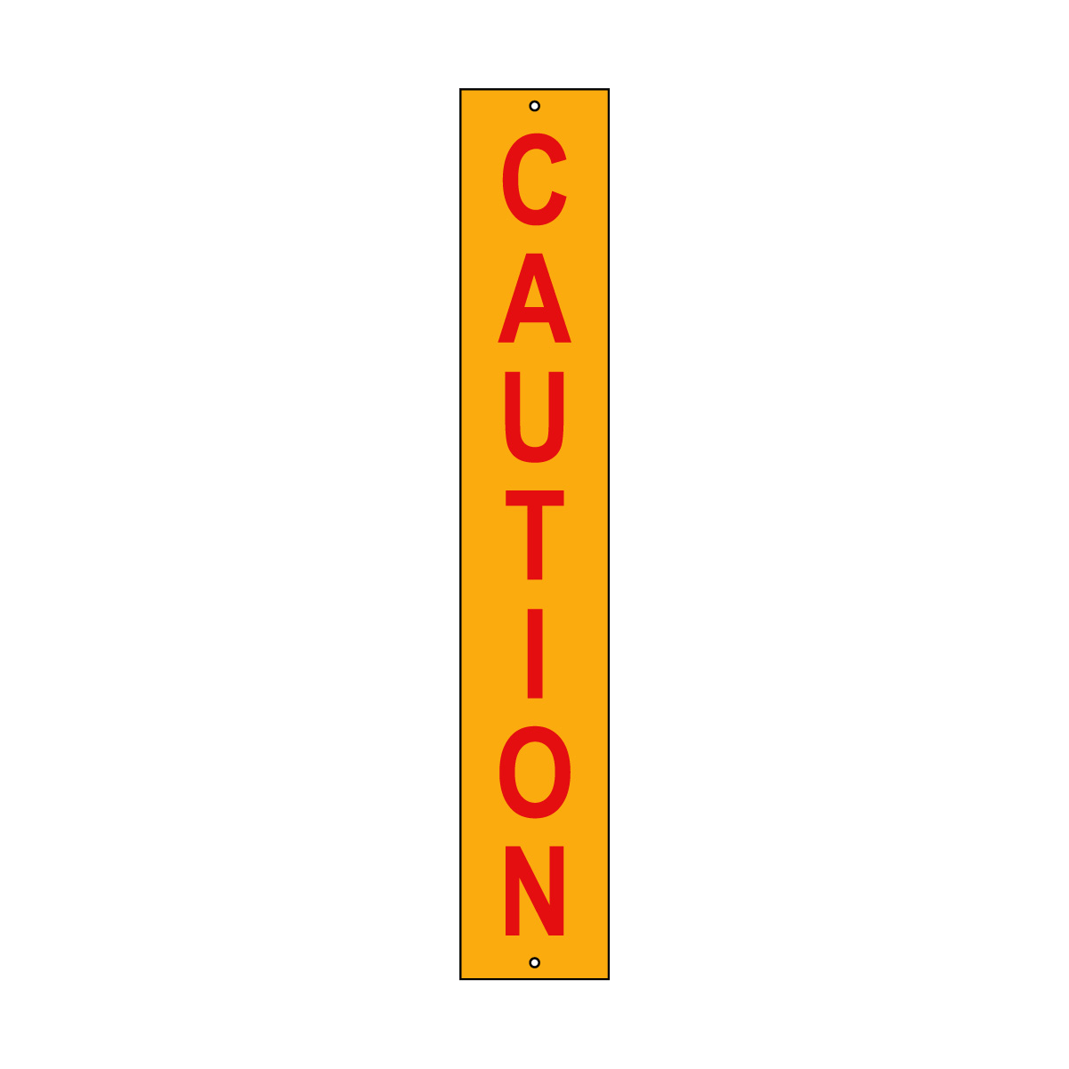 Rail Caution Sign, Red/Yellow, 200x1200mm