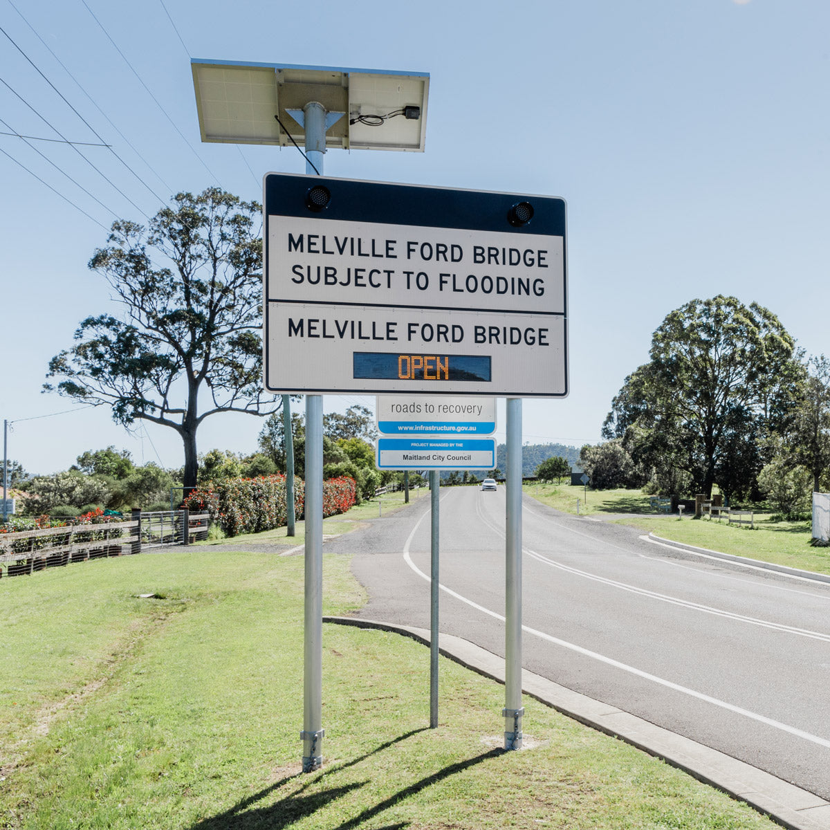 Flood Warning LED Sign