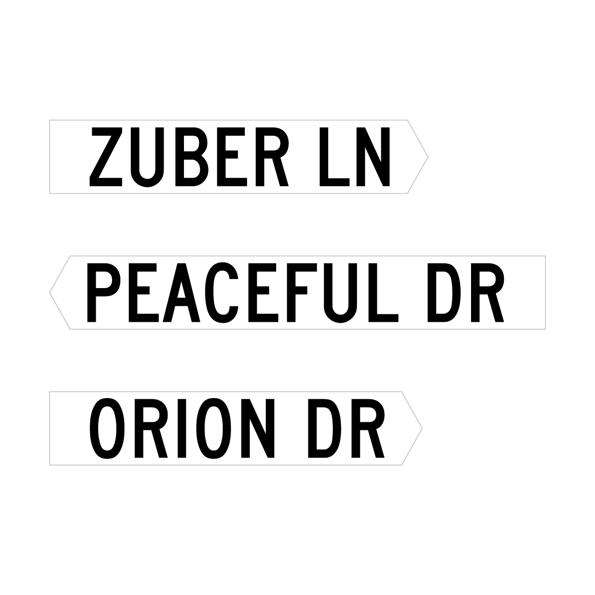 Street Name Blade I-Beam 200 Double Sided
