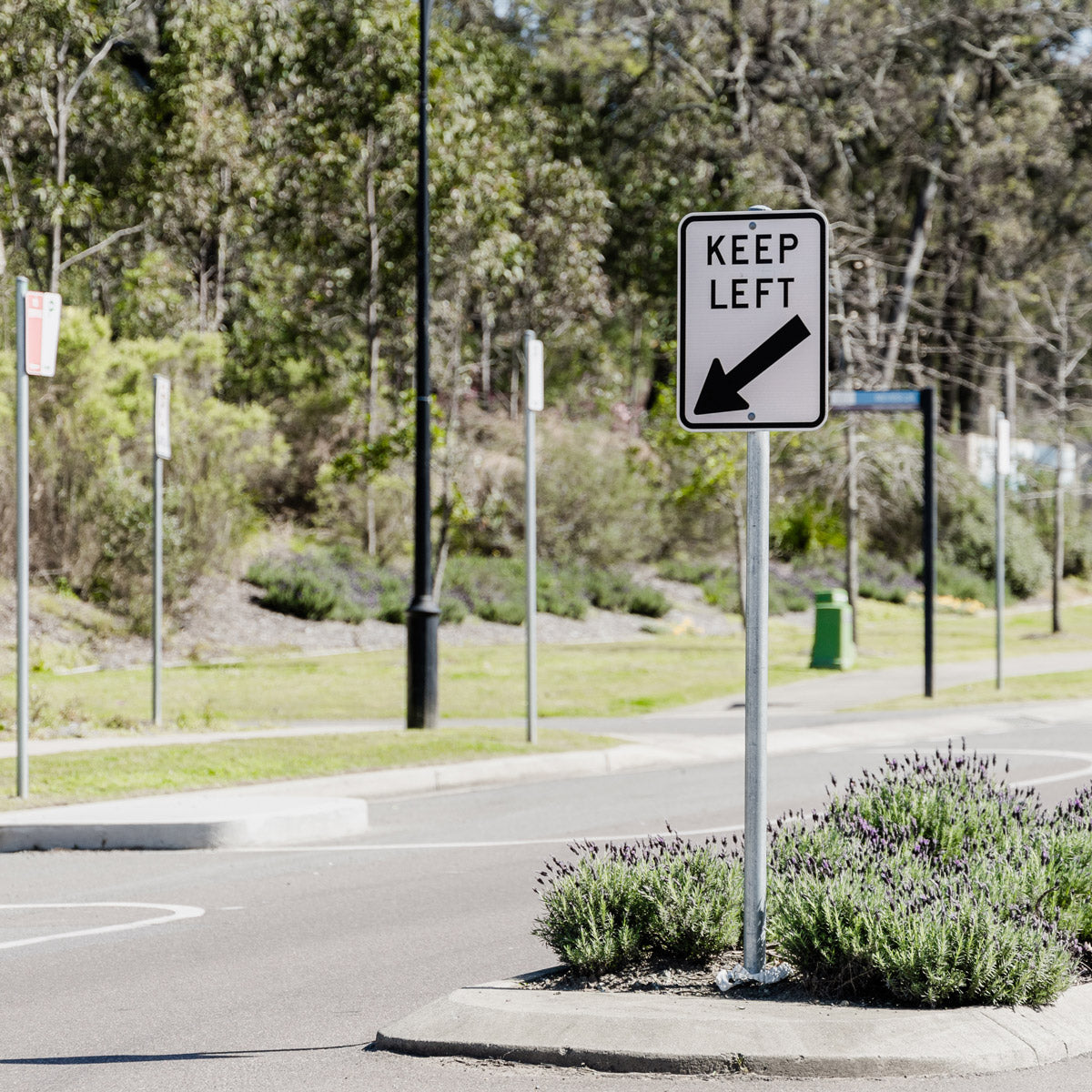 Keep Left Sign