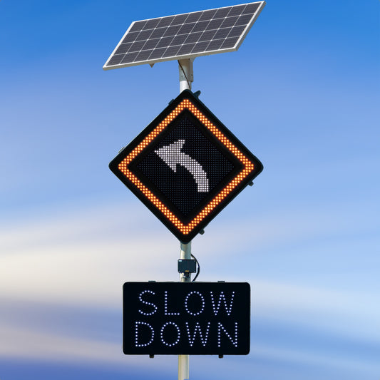 LED Warning Sign - Left Curve