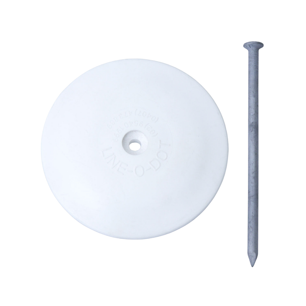 White Line-O-Dots With Nail