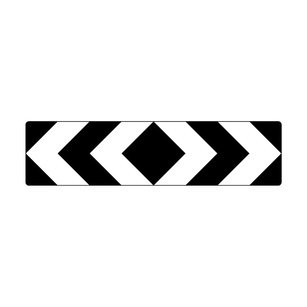 Bi-Directional Chevron Hazard Marker