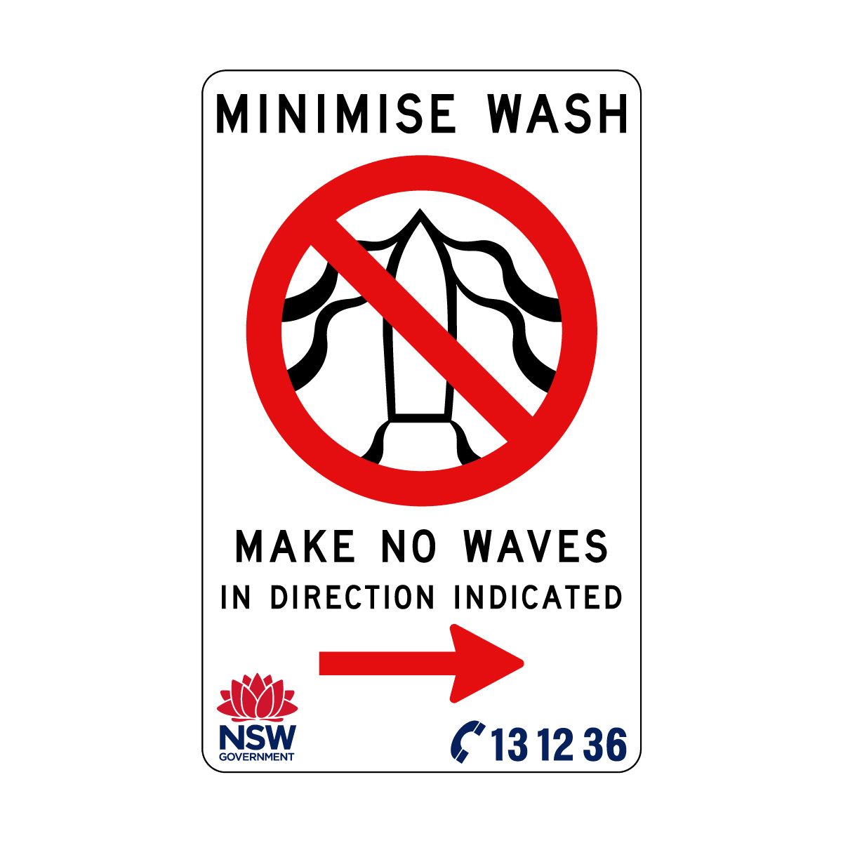 Minimise Wash Make No Waves In Direction Indicated