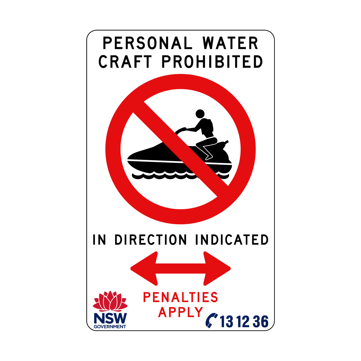 Personal Water Craft Prohibited