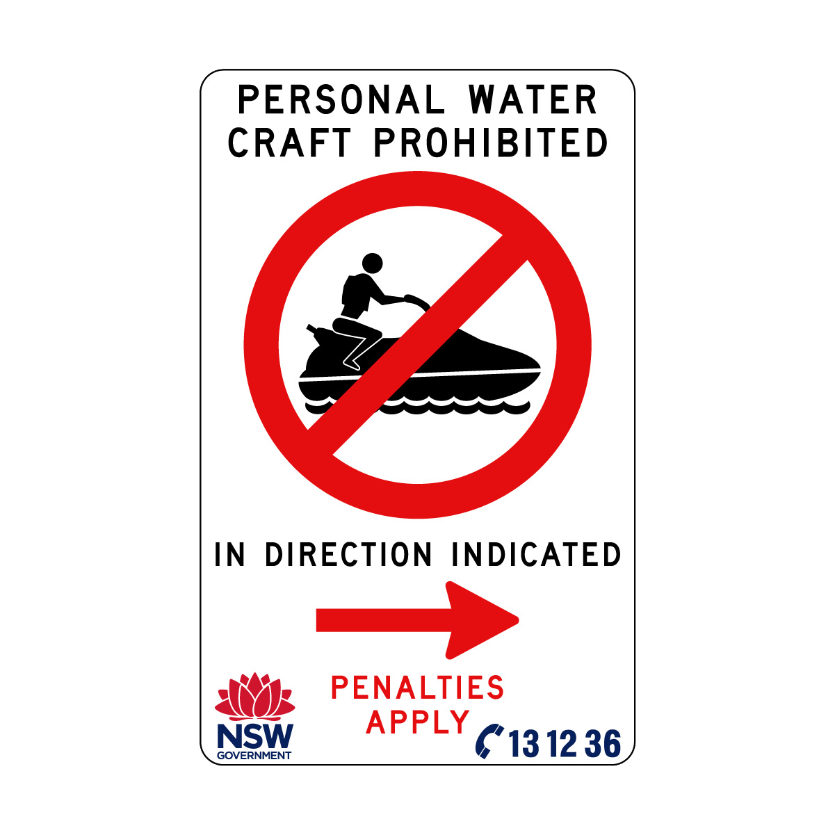 Personal Water Craft Prohibited