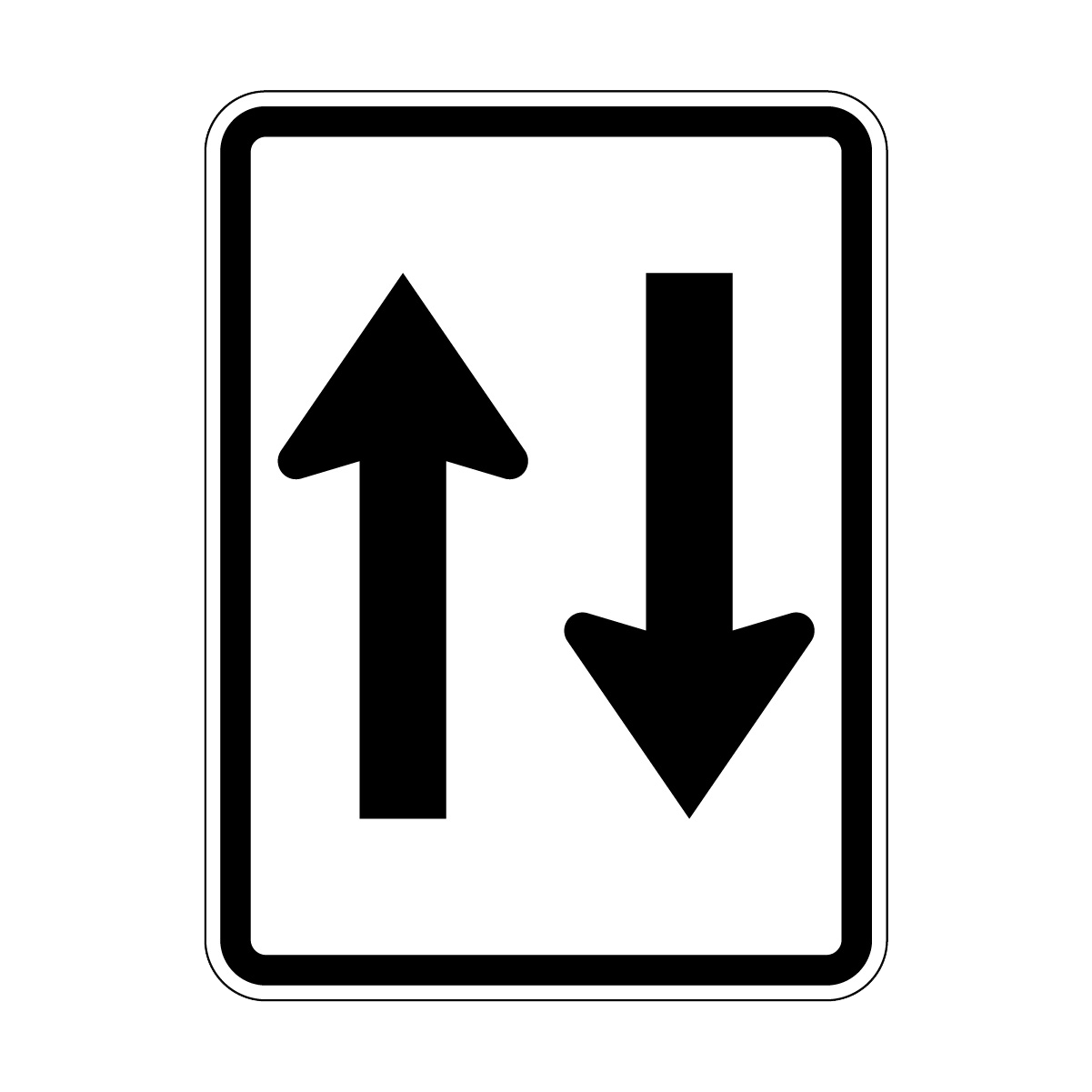 Two Way Arrow Sign
