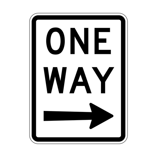 One Way Right Sign