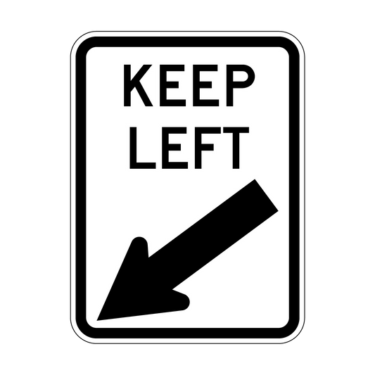Keep Left Sign