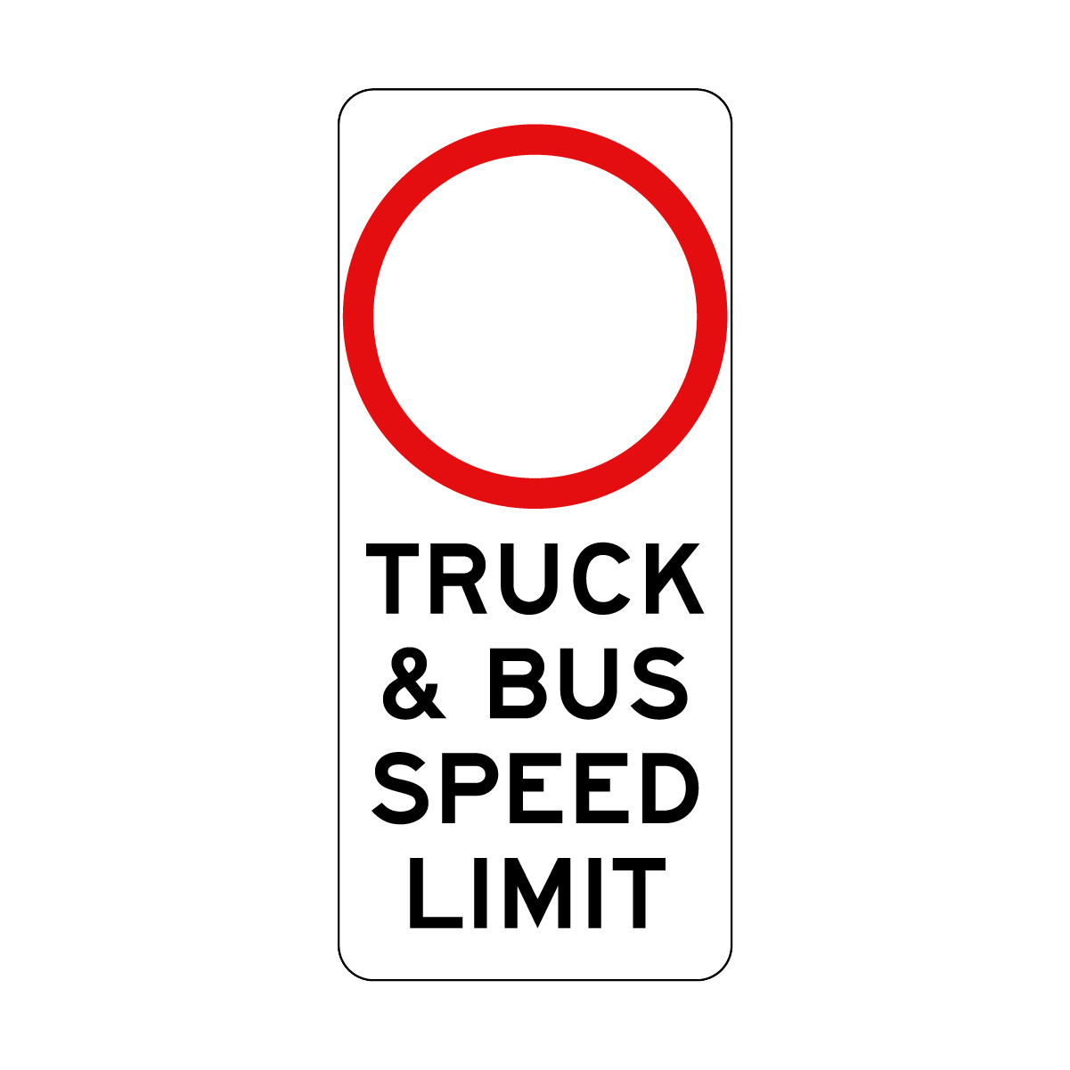 ..km Truck & Bus Speed Limit Sign