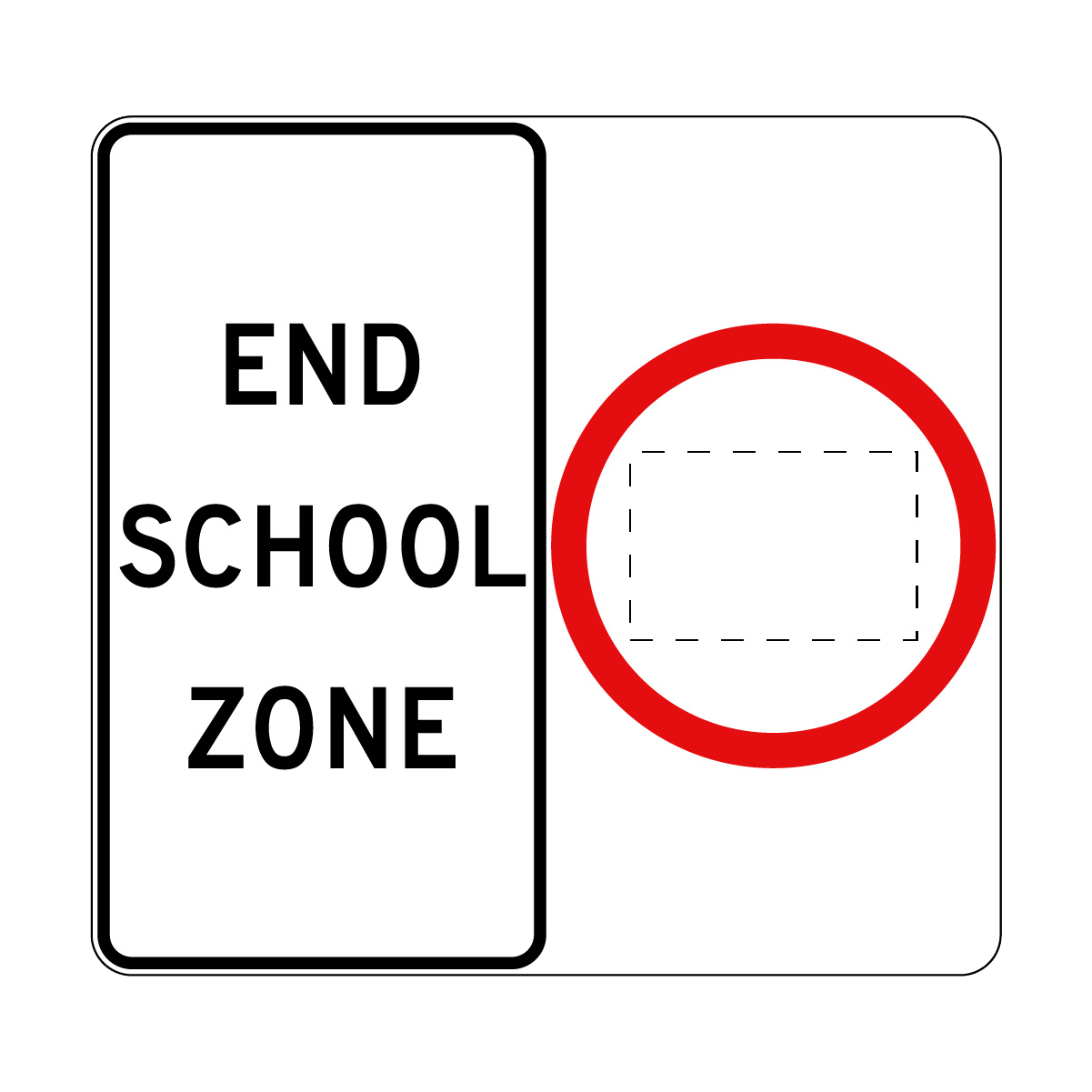 End School Zone Sign