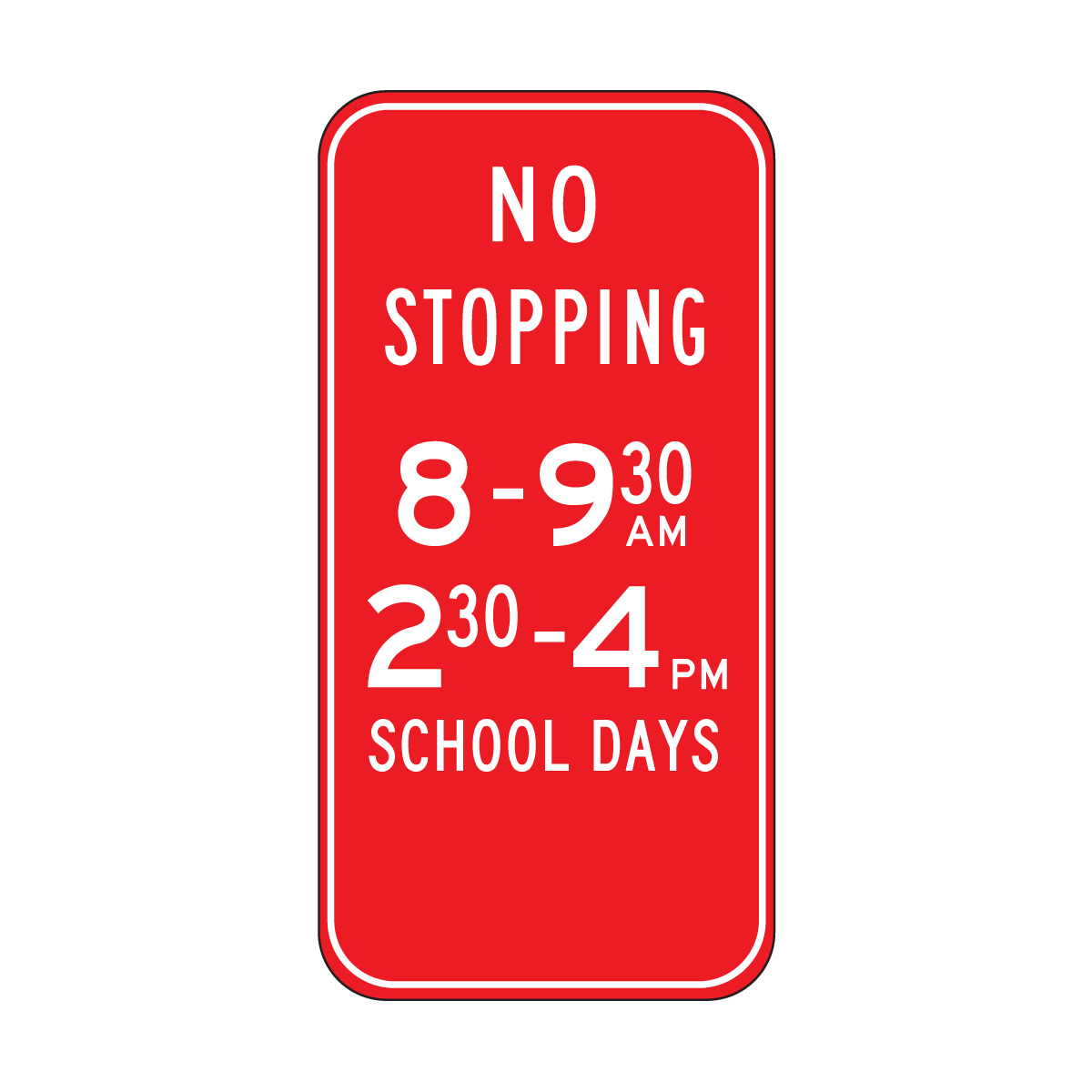 No Stopping Sign