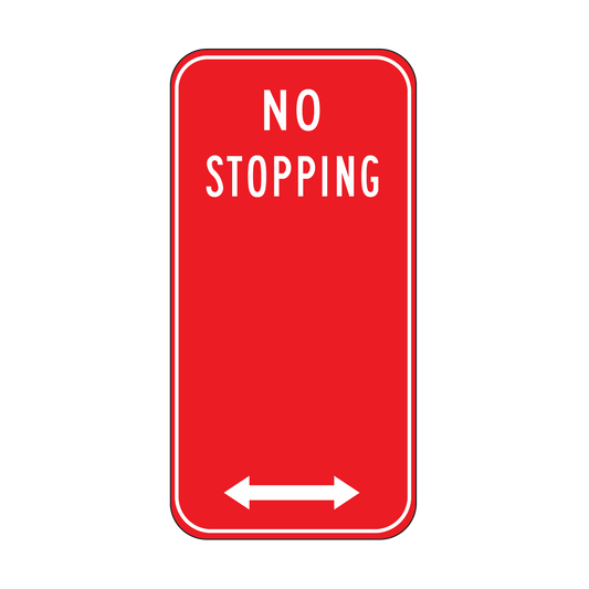 No Stopping Sign L&R