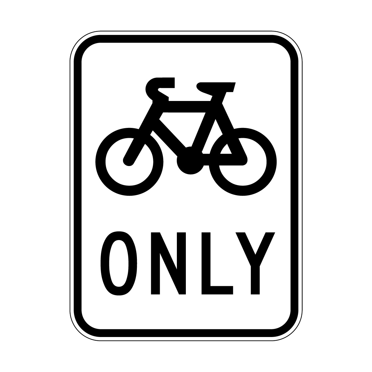 Bicycles Only Sign