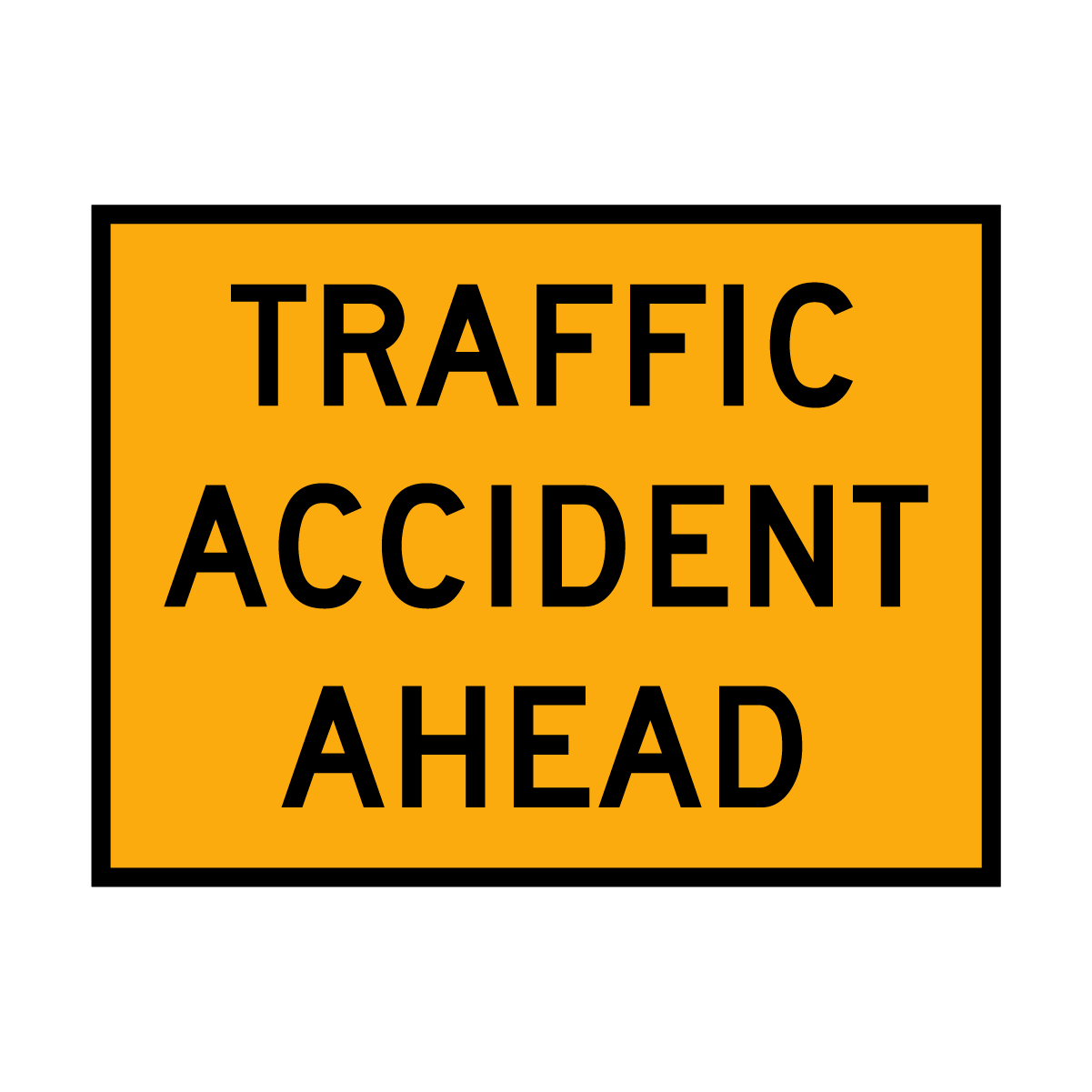 Warning: Traffic Accident Ahead Sign