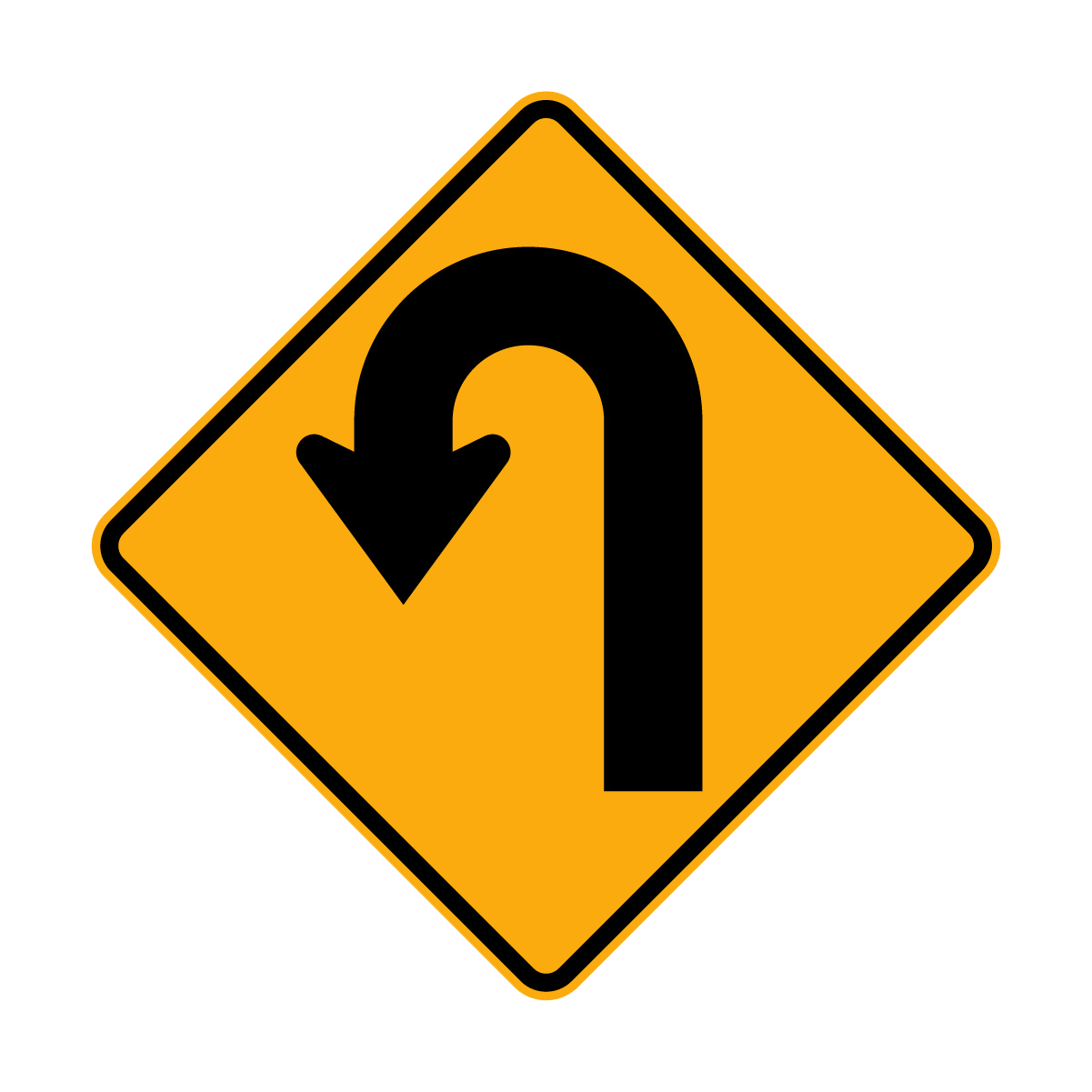 Warning: Hairpin Bend Sign