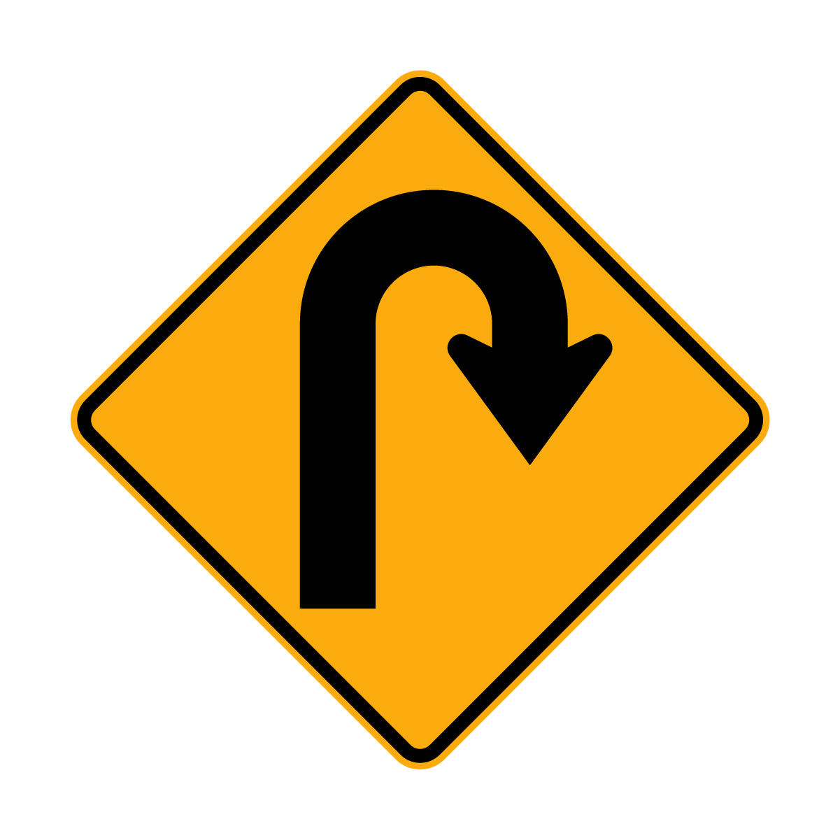 Warning: Hairpin Bend Sign