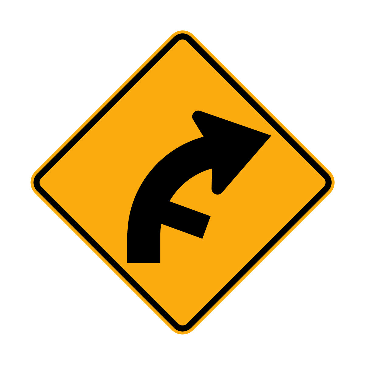 Warning: Junction On Curve Sign