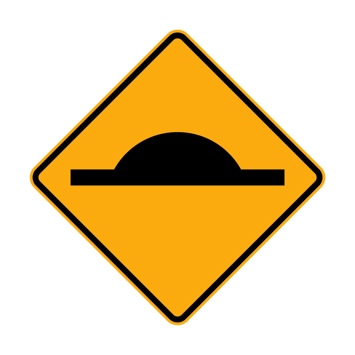 Warning: Speed Hump Sign