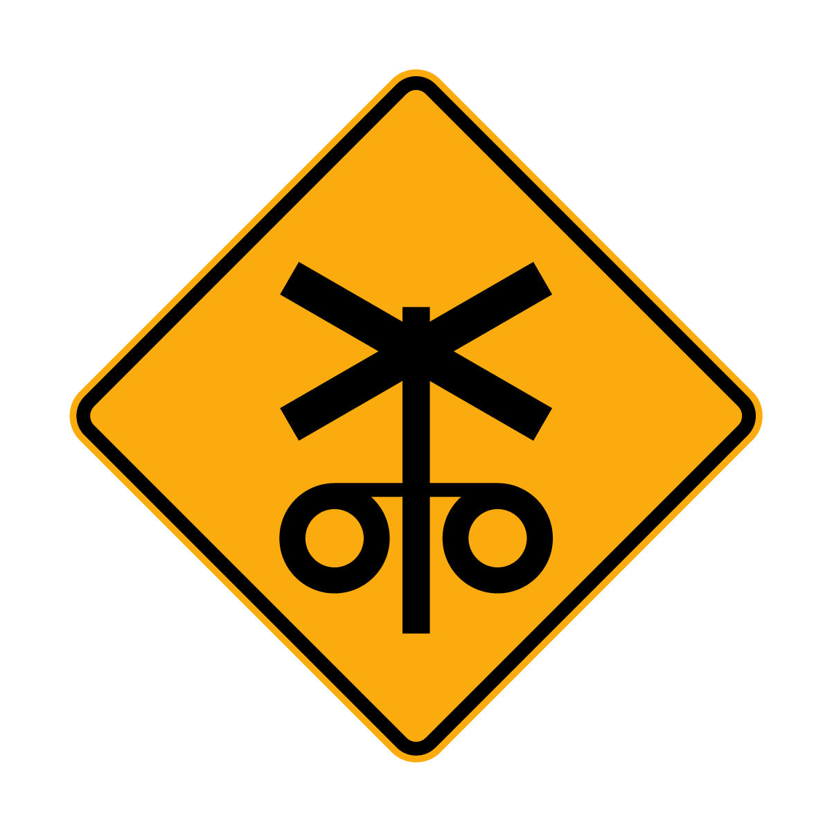 Warning: Railway Crossing Lights Sign