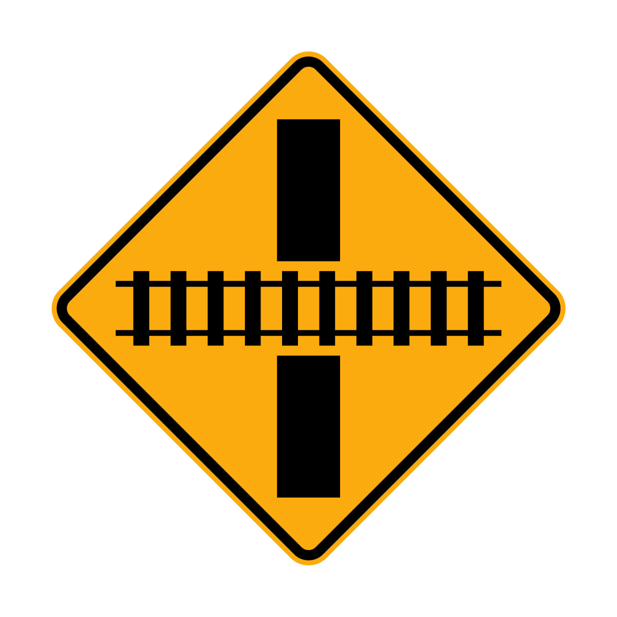 Warning: Railtrack Crossing Sign