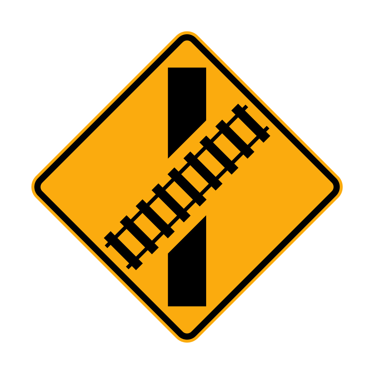 Warning: Railtrack Crossing Sign
