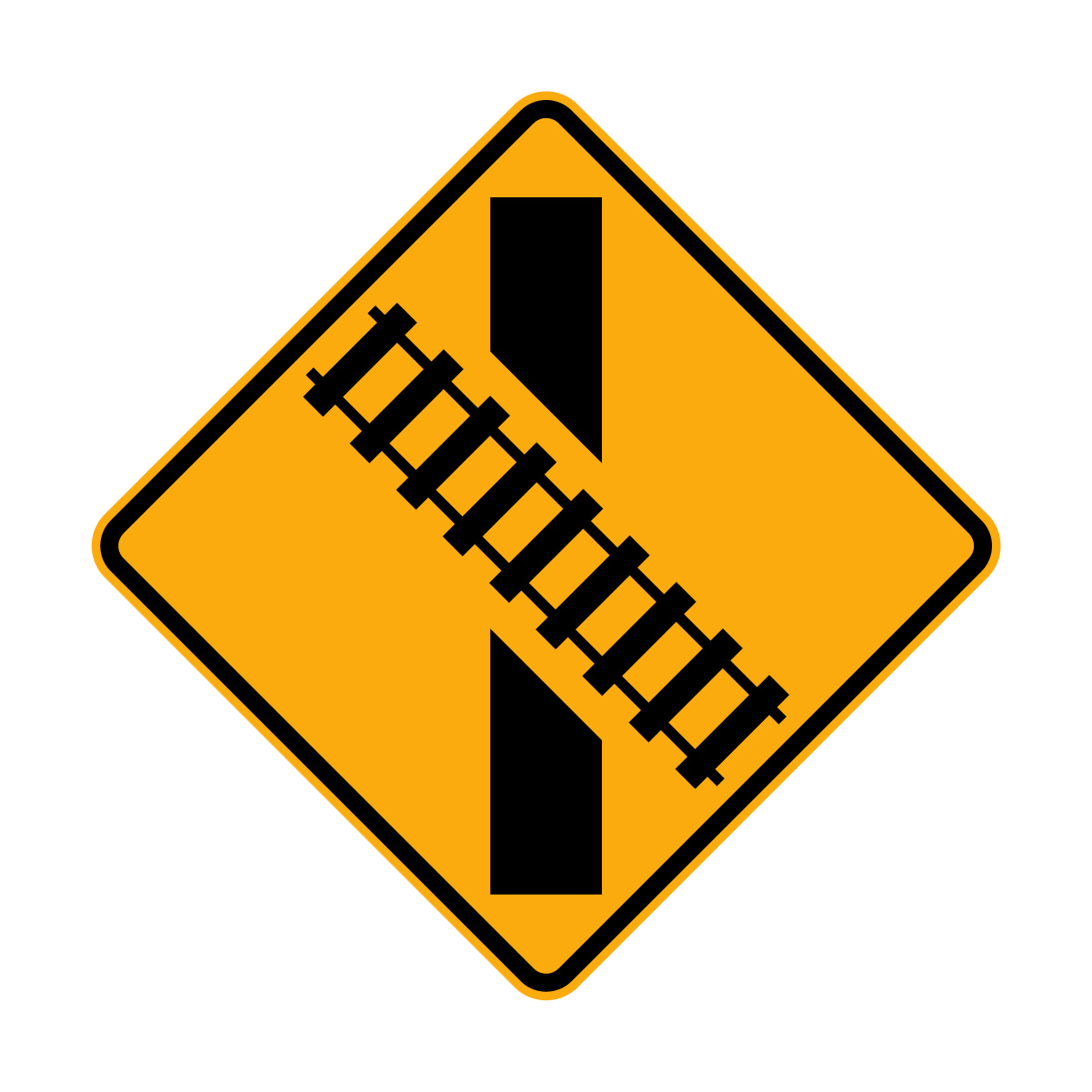 Warning: Railtrack Crossing Sign