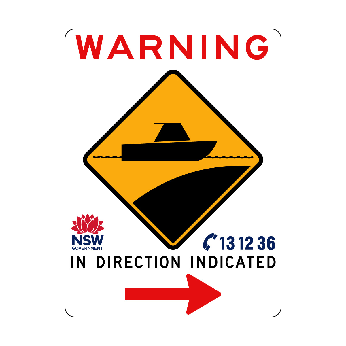 Warning Shallow Water (Symbol) Ahead