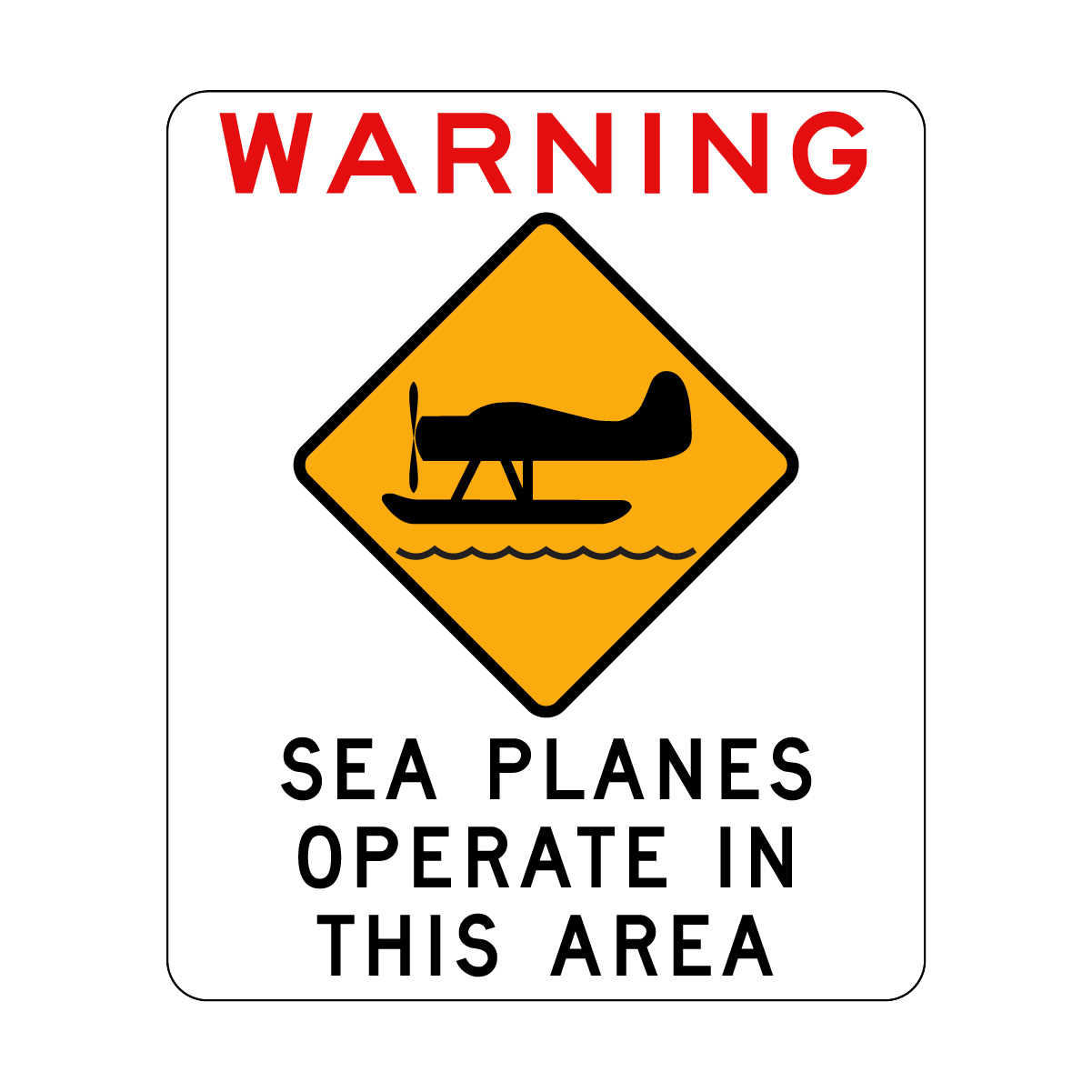Warning Sea Planes Operate in this Area