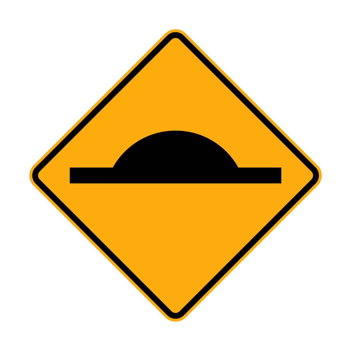 Warning: Speed Hump Sign