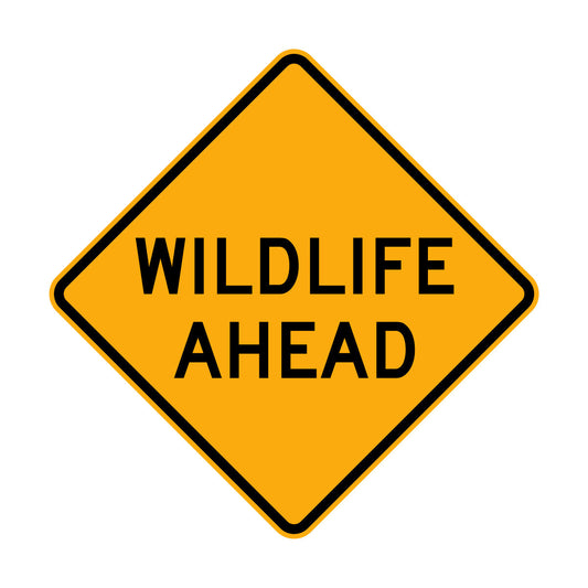 Warning: Wildlife Ahead Sign