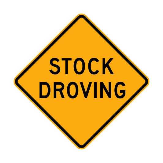 Warning: Stock Droving Sign