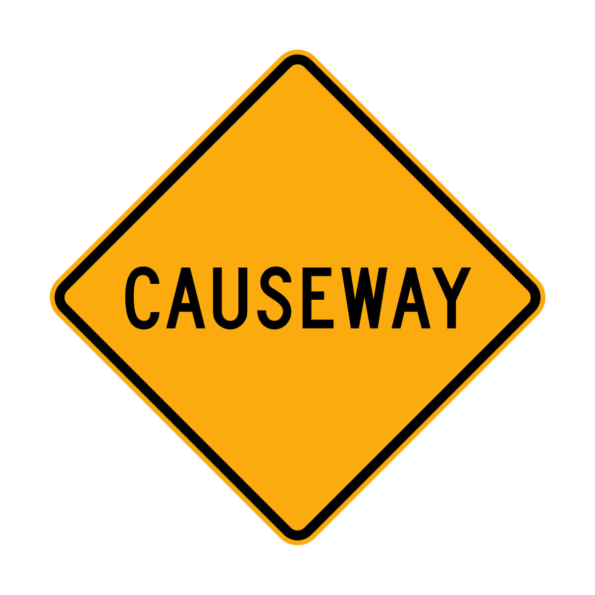 Warning: Causeway Sign