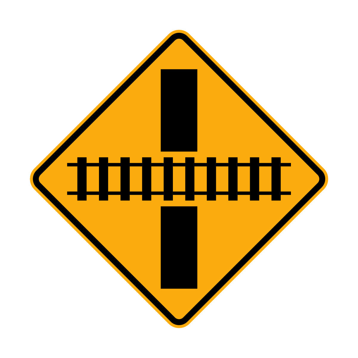 Warning: Railtrack Crossing Sign