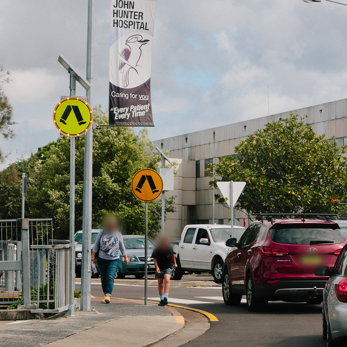 Flashing Pedestrian Crossing Signs