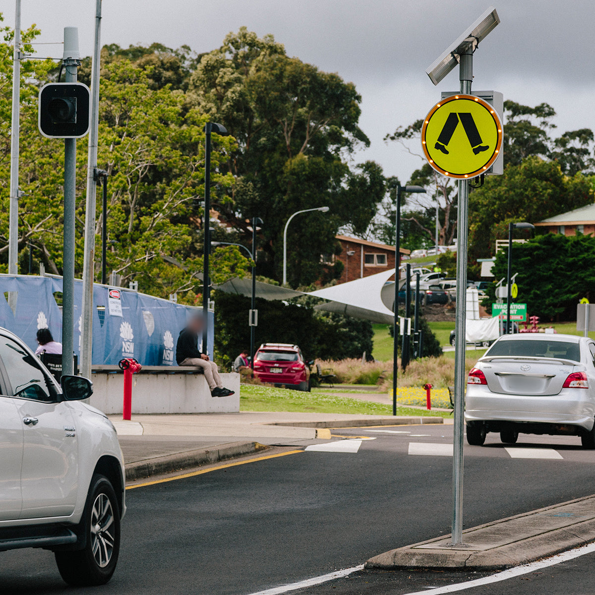 Flashing Pedestrian Crossing Signs