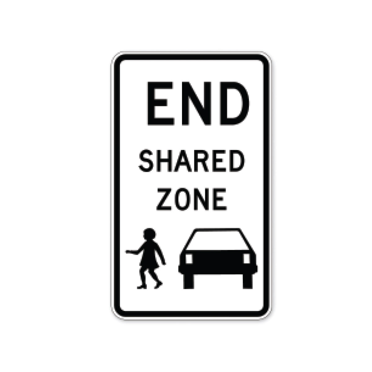 End Shared Zone Sign