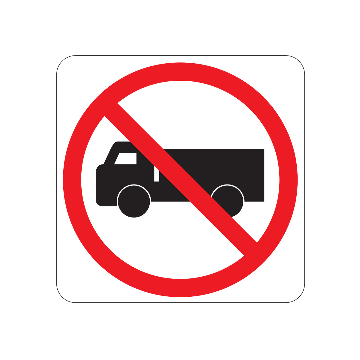 Trucks Prohibited Sign