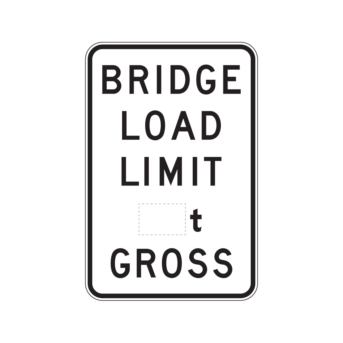 Bridge Load Limit Sign