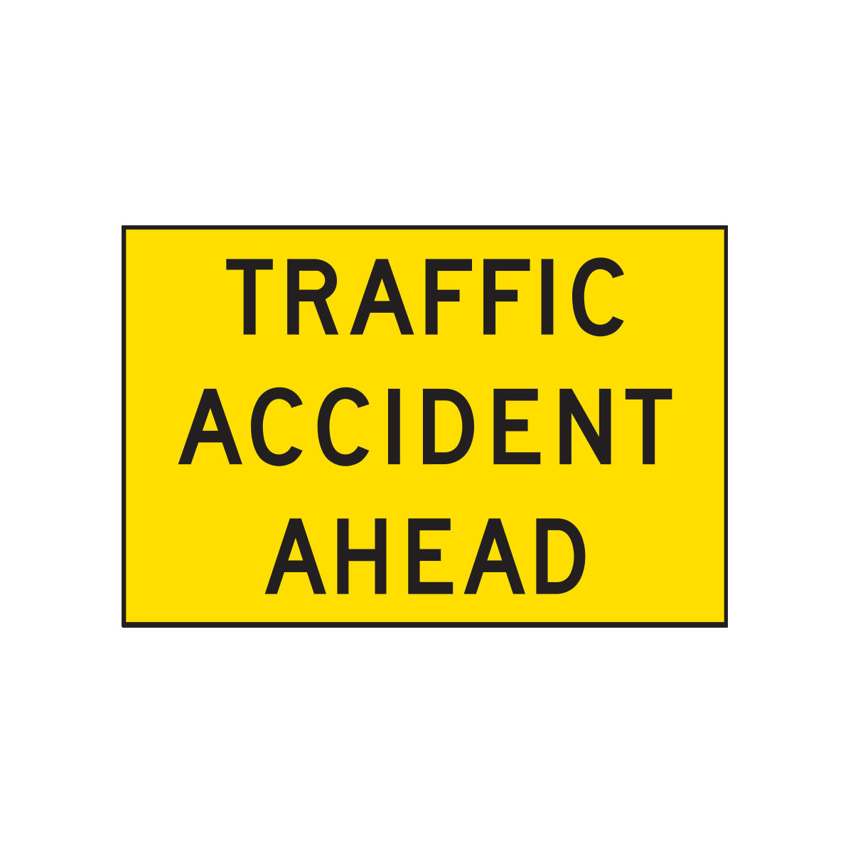 Warning: Traffic Accident Ahead Sign