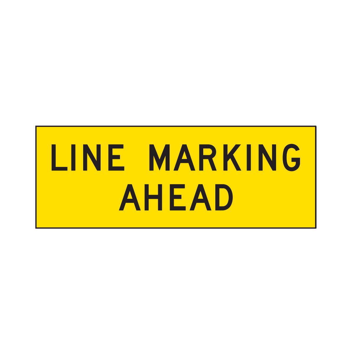 Line Marking Ahead Sign