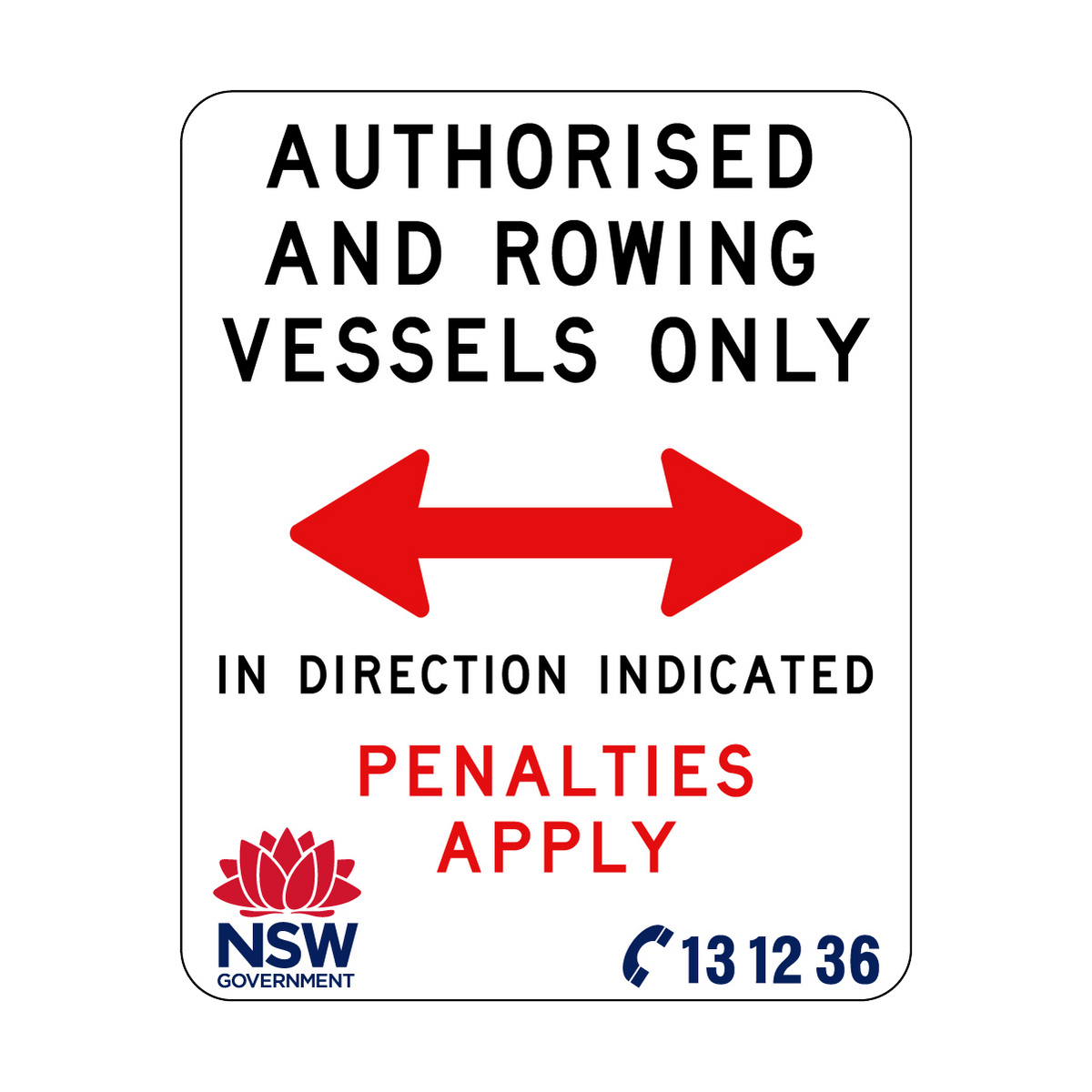 Row Boating Sign Marine Signage | Boating Safety & Waterway Signs