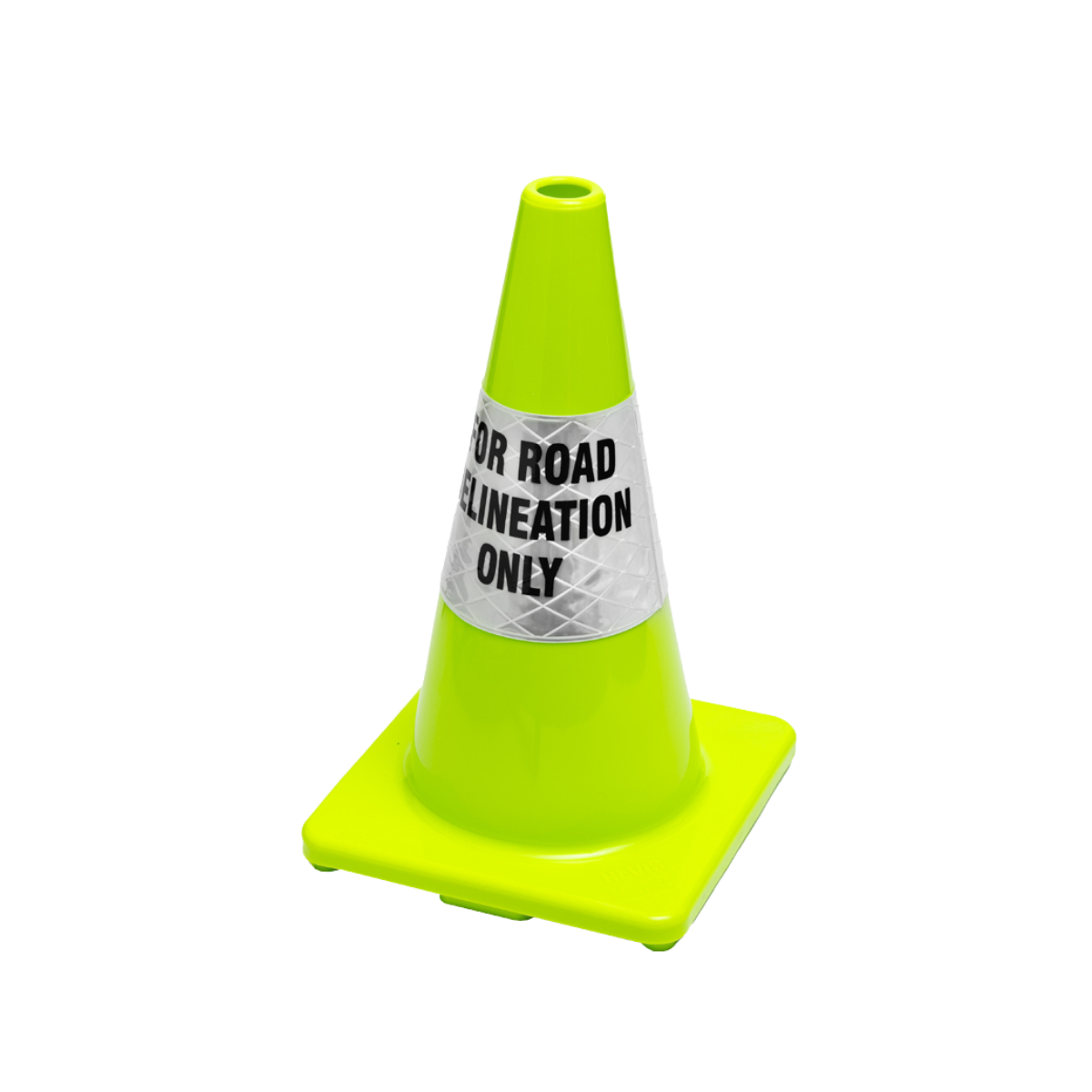 Mining Traffic Cone 450mm Lime "FOR ROAD DELINEATION ONLY"