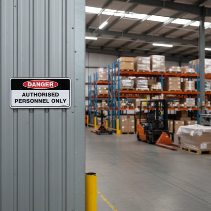 Custom Danger Sign, 225mm x 110mm, Single Text Block