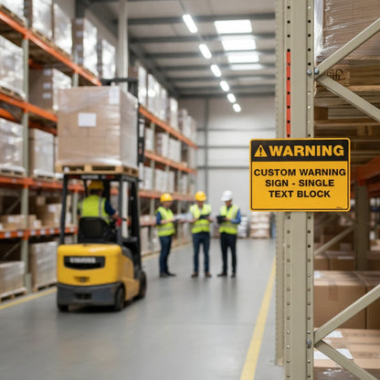 Custom Warning Sign, 450mm x 300mm, Single Text Block