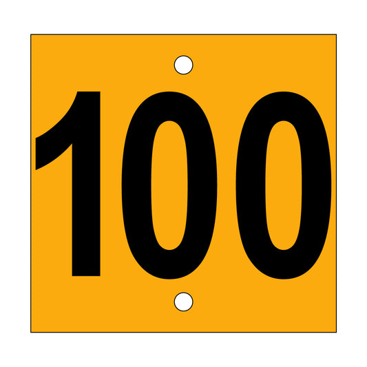100 Sign, Temp, Black/Yellow, 200x195mm – 002003743