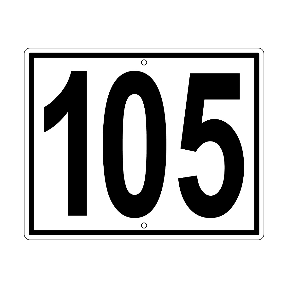 105 Sign, Perm, Black/White, 500x400mm - 002004109