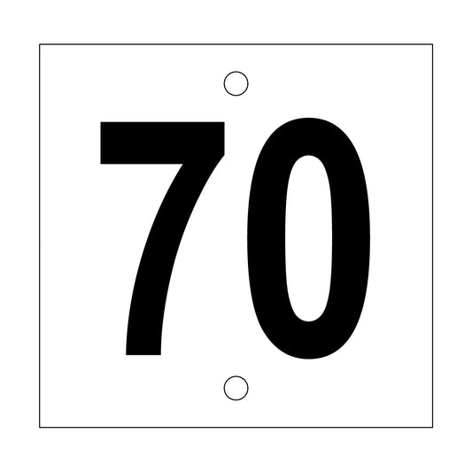 70 Sign, Temp, Black/White, 200x195mm - 001522465