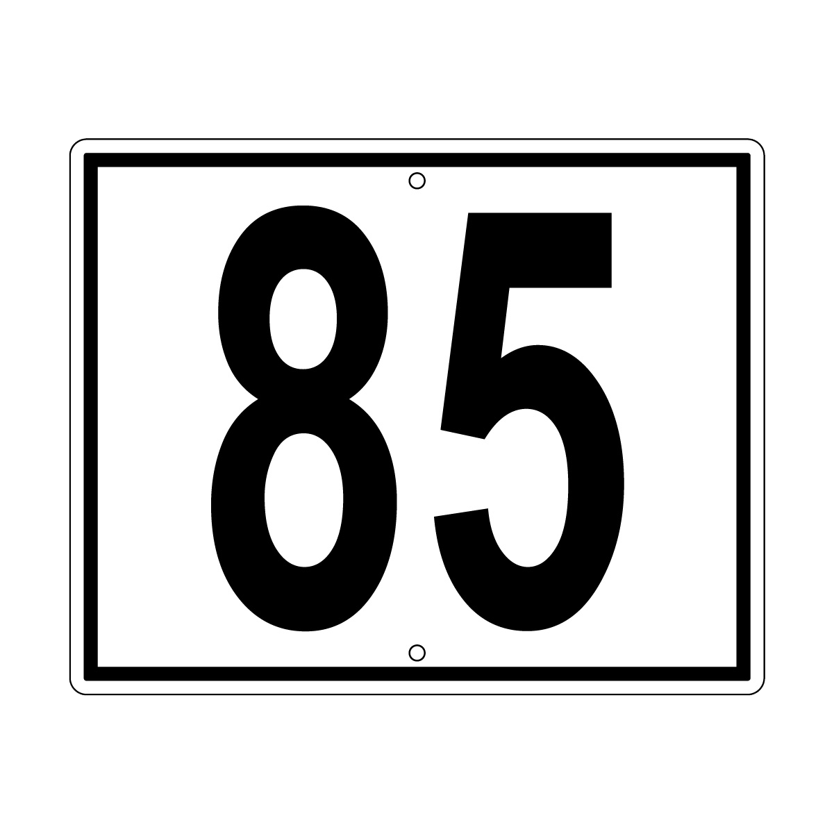 85 Sign, Perm, Black/White, 500x400mm - 002004106