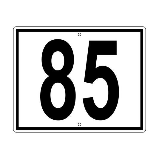 85 Sign, Perm, Black/White, 500x400mm - 002004106